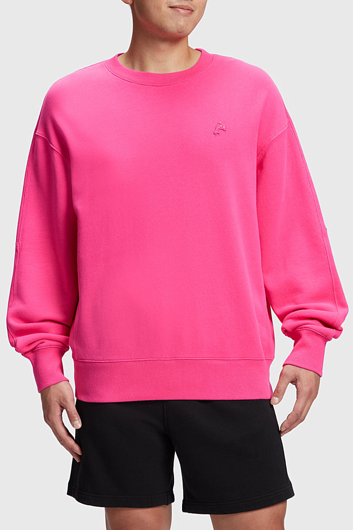 Color Dolphin Relaxed Fit Sweatshirt, PINK FUCHSIA, detail-asia image number 0