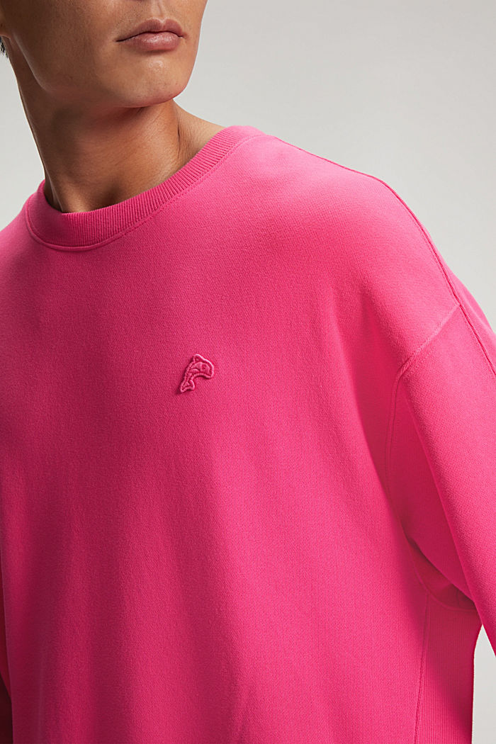 Color Dolphin Relaxed Fit Sweatshirt, PINK FUCHSIA, detail-asia image number 4