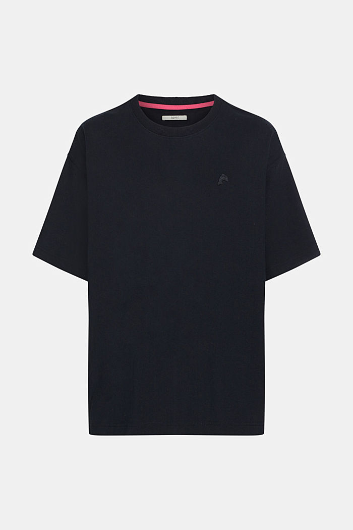 Color Dolphin Relaxed Fit T-shirt, BLACK, detail-asia image number 5