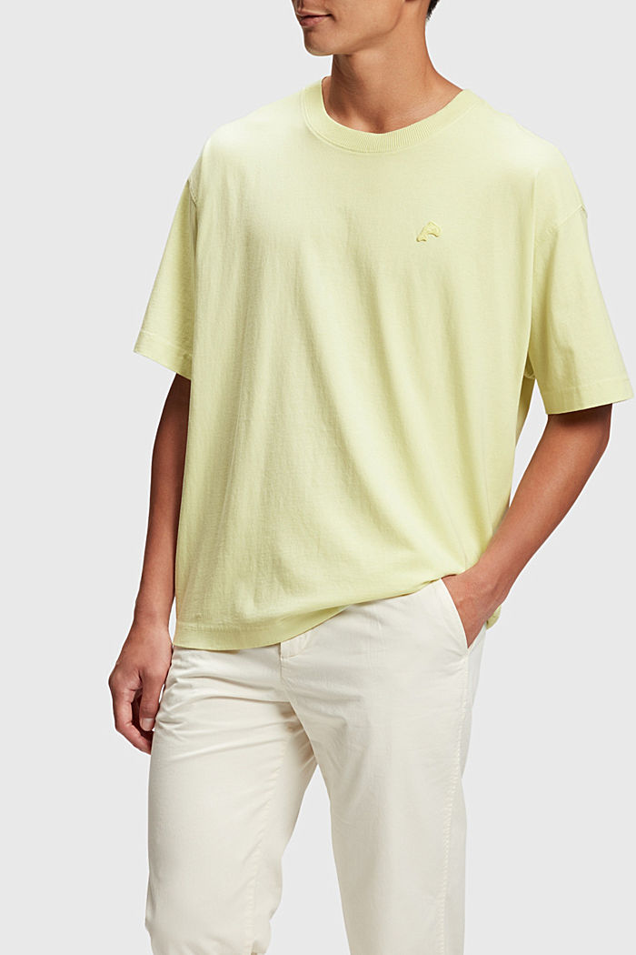 Color Dolphin Relaxed Fit T-shirt, PASTEL YELLOW, detail-asia image number 0