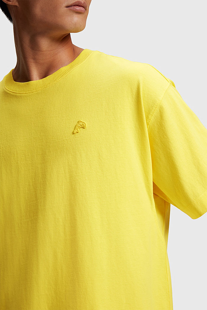 Color Dolphin 休閒剪裁 T 恤, YELLOW, detail image number 2