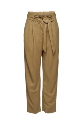 ESPRIT Pantalon à ceinture, LENZING™ ECOVERO™