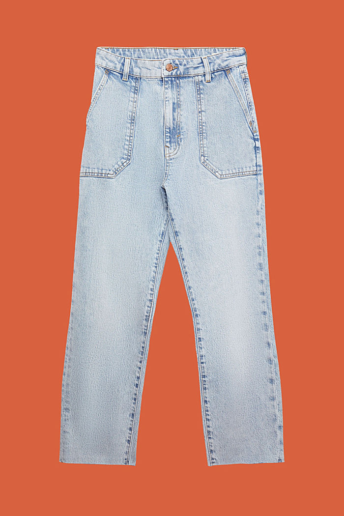 90s fit jeans, stretch cotton, BLUE BLEACHED, detail-asia image number 7