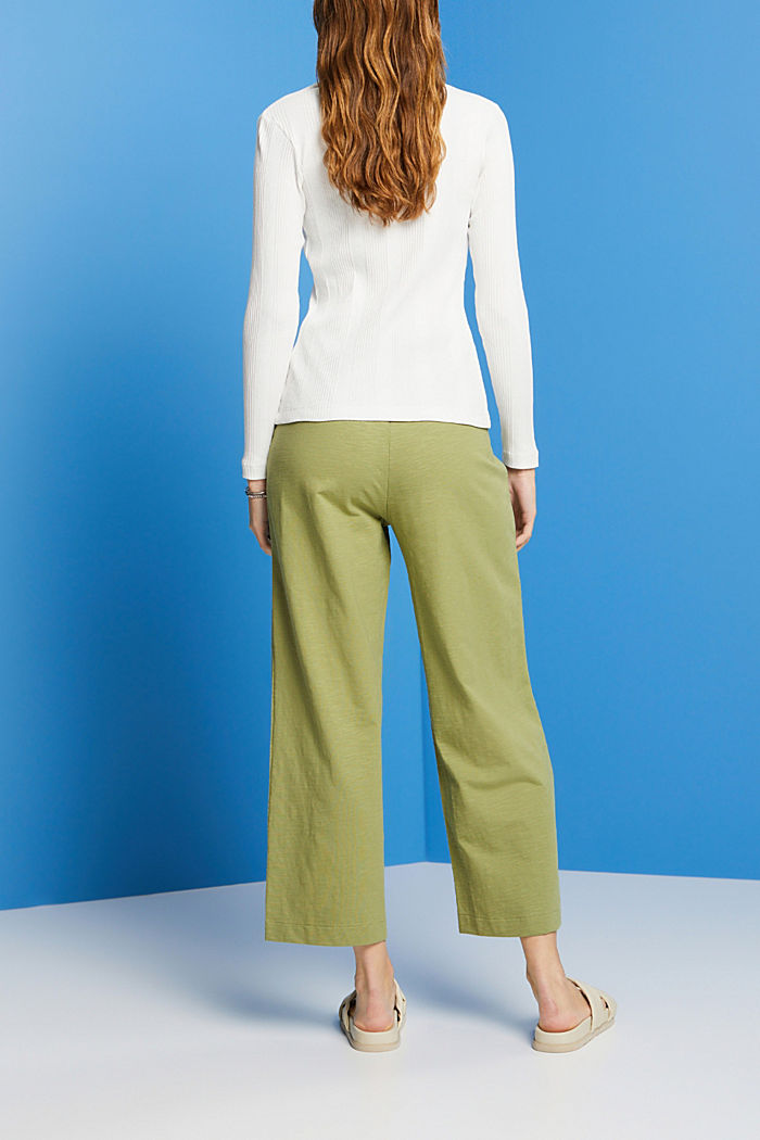 100%純棉平織布裙褲, 綠色, detail-asia image number 3