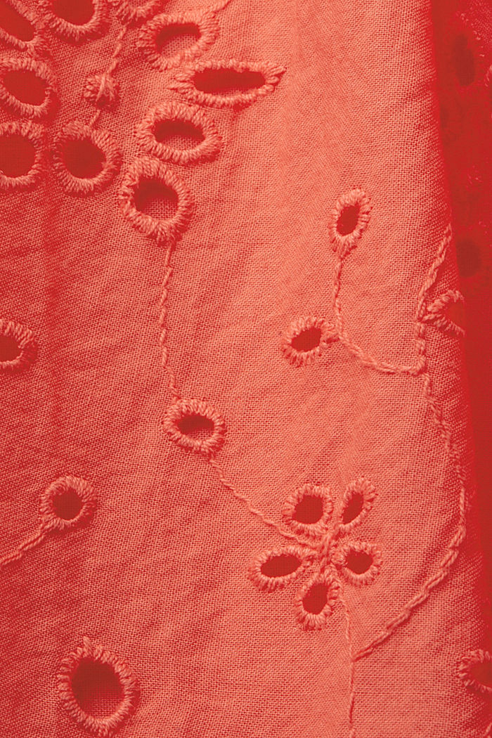 棉質蕾絲連衣裙, 珊瑚色, detail-asia image number 5