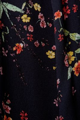 Printed midi dress with a tie belt, DARK BLUE, detail-asia image number 5