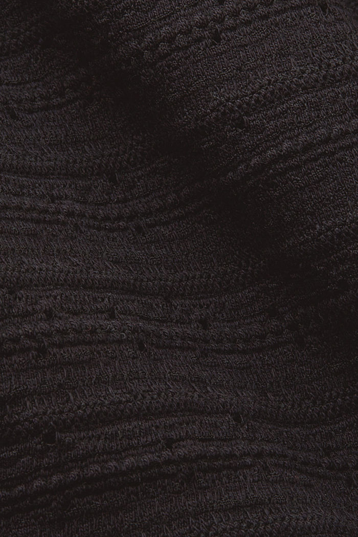 ‌鏤空T恤衫, 黑色, detail-asia image number 5