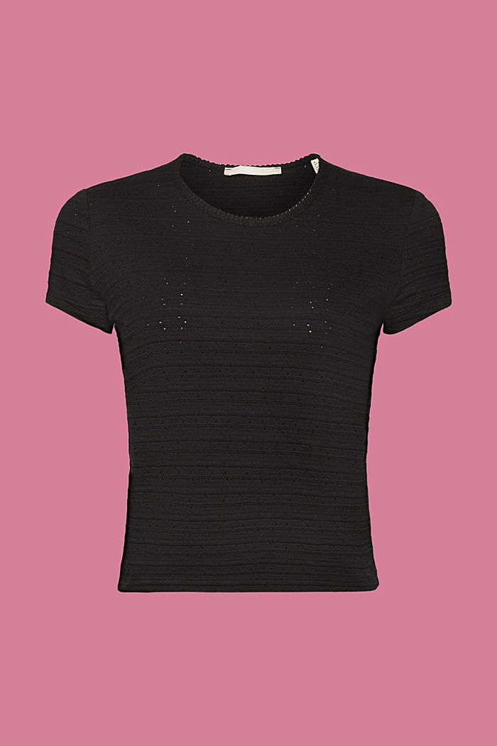 Structured t-shirt, BLACK, detail-asia image number 6