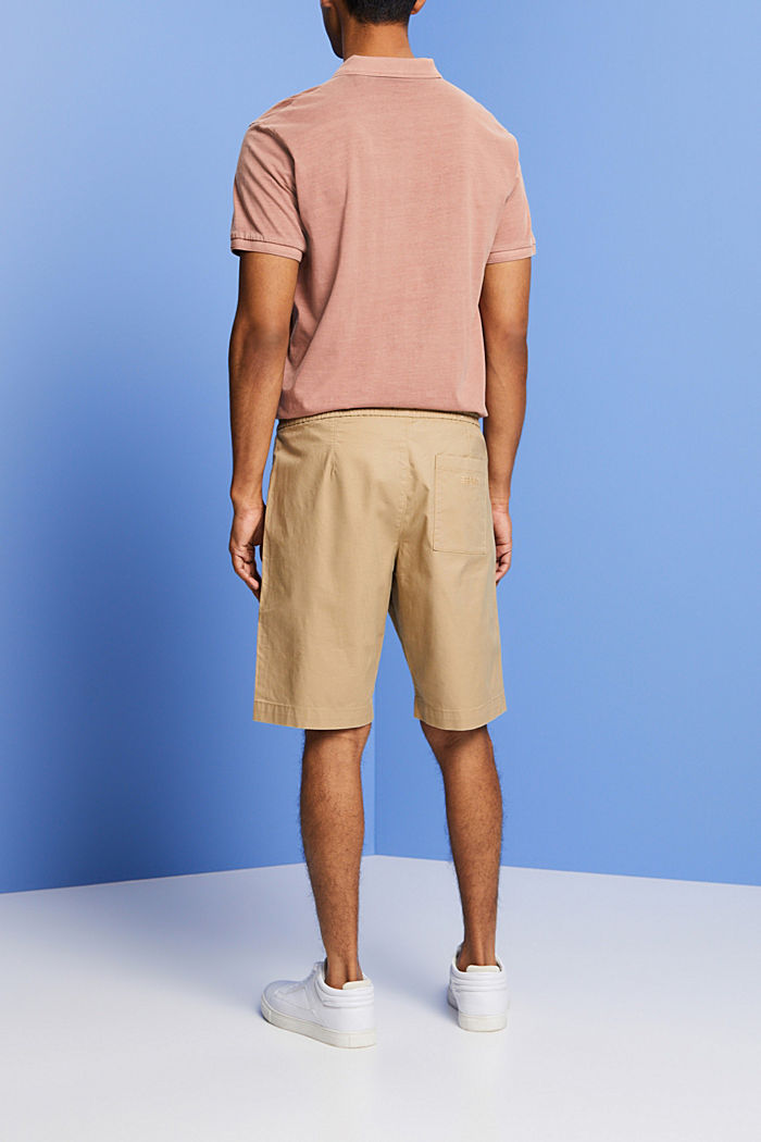 Cotton Twill Shorts, BEIGE, detail-asia image number 3