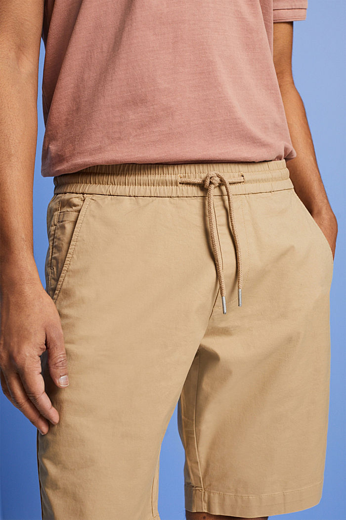 Cotton Twill Shorts, BEIGE, detail-asia image number 2