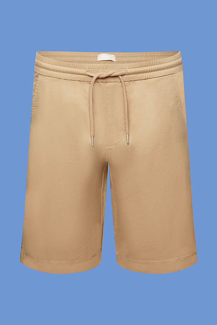 Cotton Twill Shorts, BEIGE, detail-asia image number 7