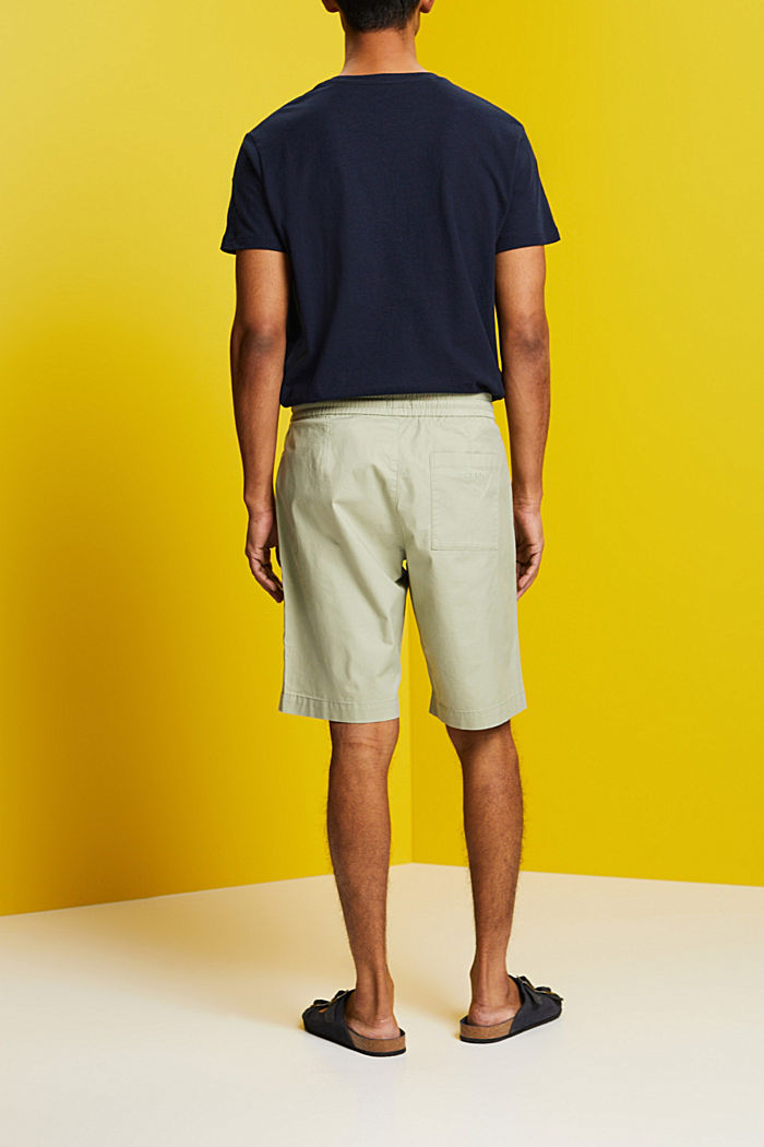 Cotton Twill Shorts, LIGHT GREEN, detail-asia image number 3