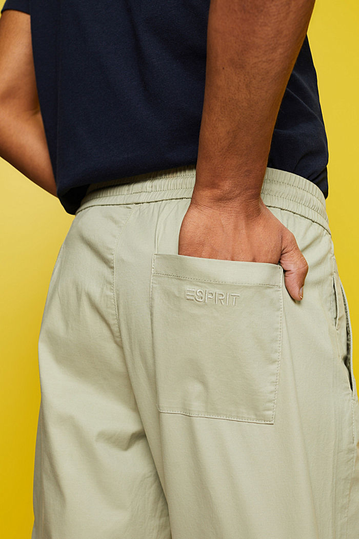 Cotton Twill Shorts, LIGHT GREEN, detail-asia image number 4