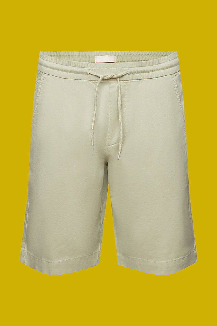 Cotton Twill Shorts, LIGHT GREEN, detail-asia image number 7