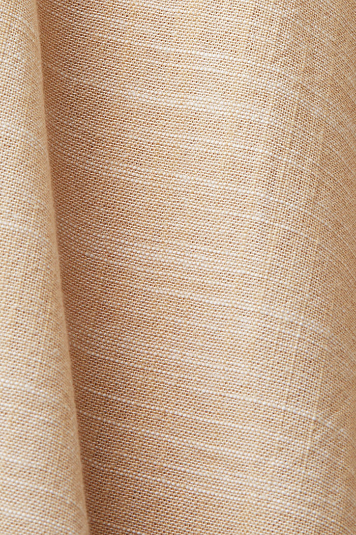 Short-sleeved shirt, 100% cotton, SAND, detail-asia image number 4
