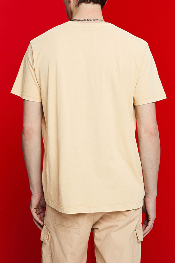 Washed T-shirt, 100% cotton, SAND, detail-asia image number 3