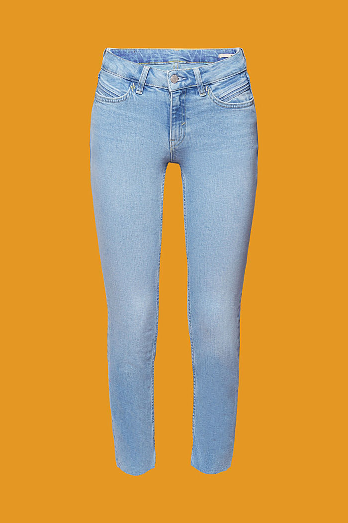 Slim fit cropped jeans, BLUE LIGHT WASHED, detail-asia image number 7
