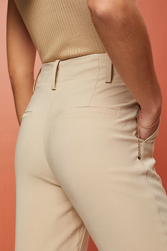 Cropped trousers, LENZING™ ECOVERO™, SAND, detail-asia image number 4