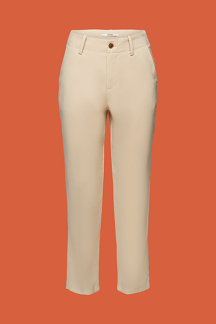Cropped trousers, LENZING™ ECOVERO™, SAND, detail-asia image number 7