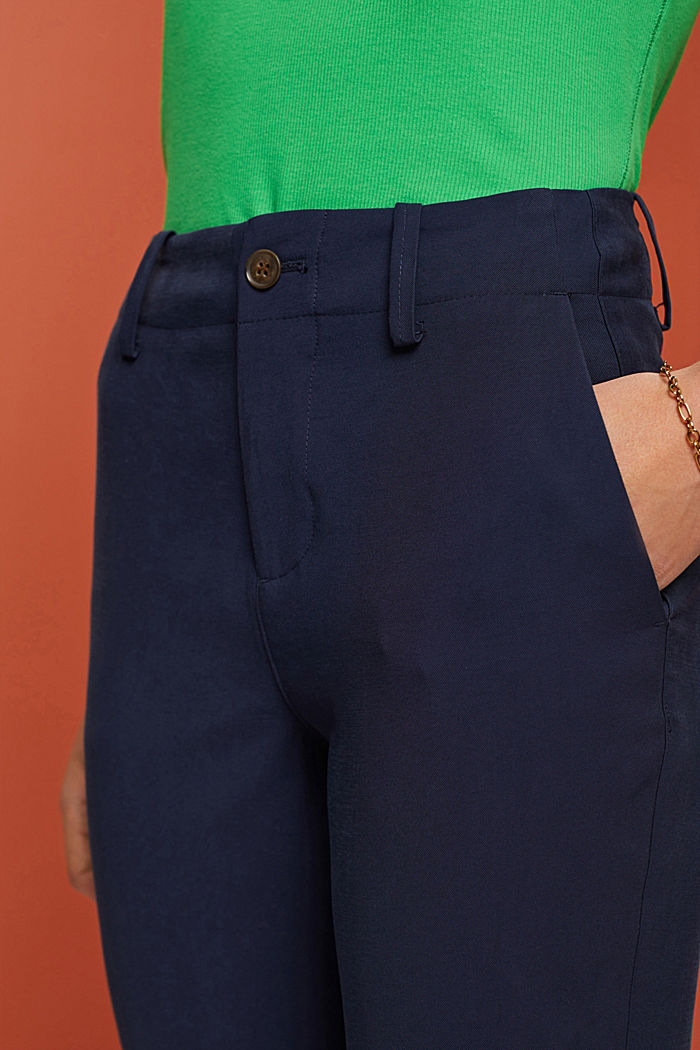 Cropped trousers, LENZING™ ECOVERO™, NAVY, detail-asia image number 2