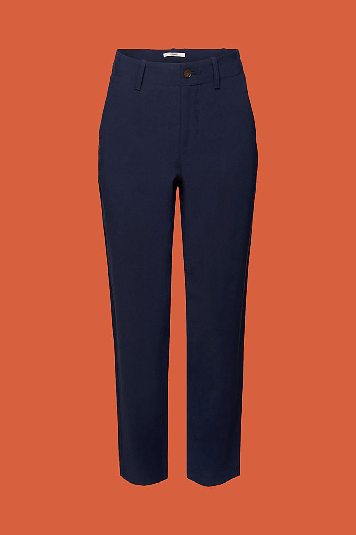 Cropped trousers, LENZING™ ECOVERO™, NAVY, detail-asia image number 7