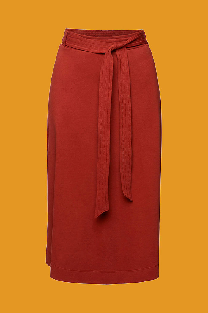 ‌配有腰帶的平織布半裙, 陶土色, detail-asia image number 6