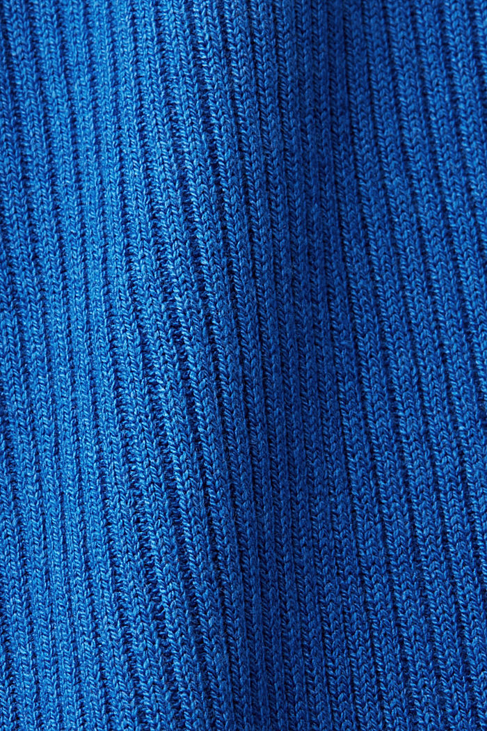 ‌亞麻混紡羅紋針織連身裙, 藍色, detail-asia image number 5