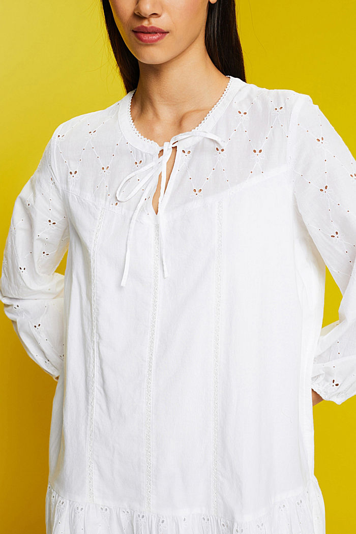 Embroidered dress, 100% cotton, WHITE, detail-asia image number 2