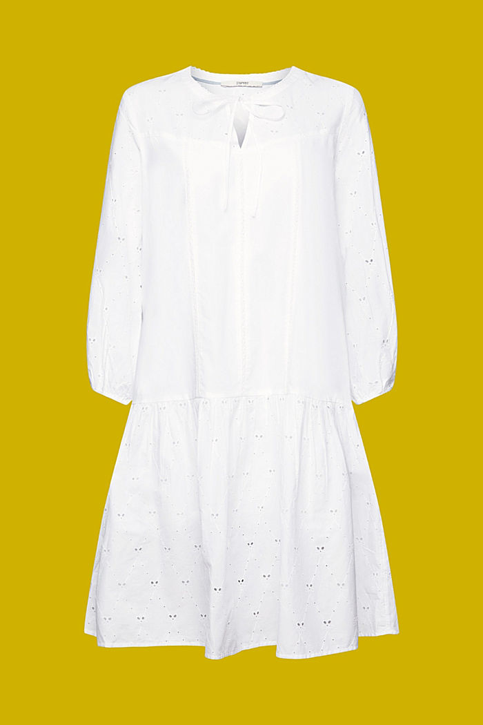 Embroidered dress, 100% cotton, WHITE, detail-asia image number 5