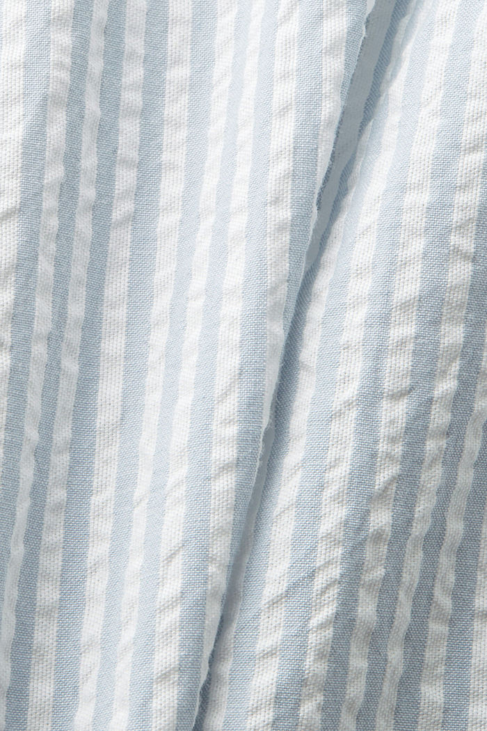 紋理短袖女裝恤衫, 淺藍色, detail-asia image number 5