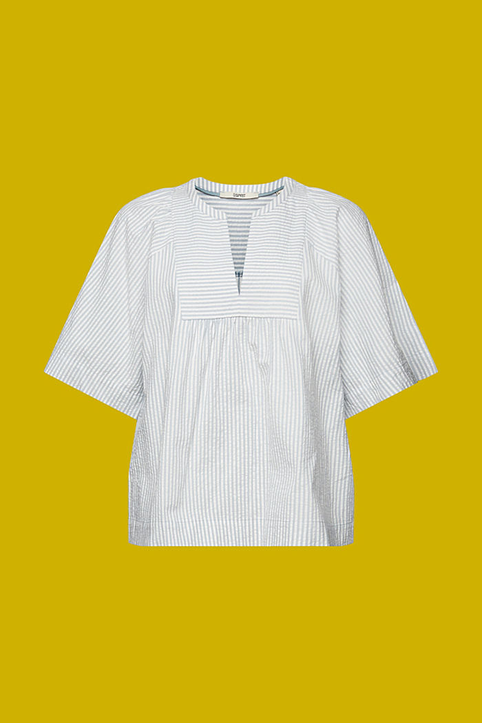 Textured short-sleeve blouse, LIGHT BLUE LAVENDER, detail-asia image number 6