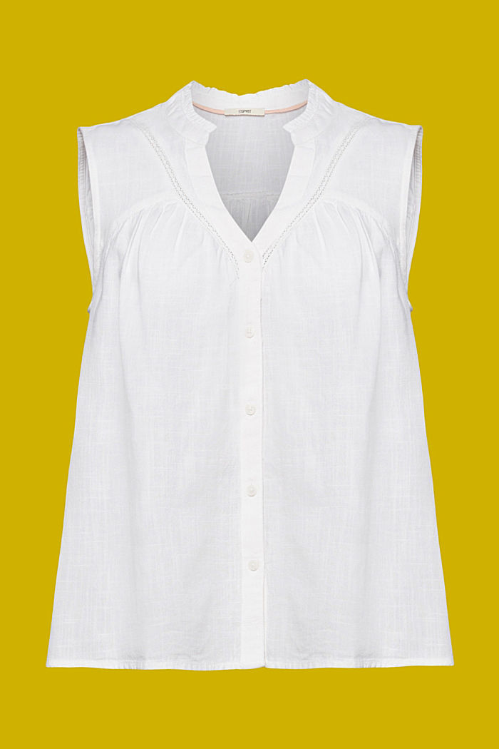 無袖女裝恤衫, 白色, detail-asia image number 5