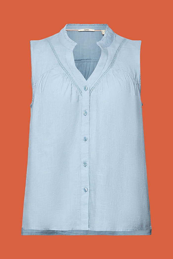 無袖女裝恤衫, 淺藍色, detail-asia image number 6