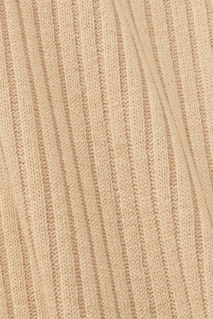 羅紋無袖套頭衫，亞麻混紡面料, 米色, detail-asia image number 4