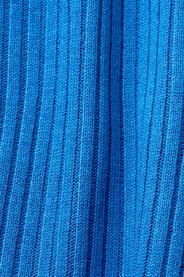 羅紋無袖套頭衫，亞麻混紡面料, 藍色, detail-asia image number 5