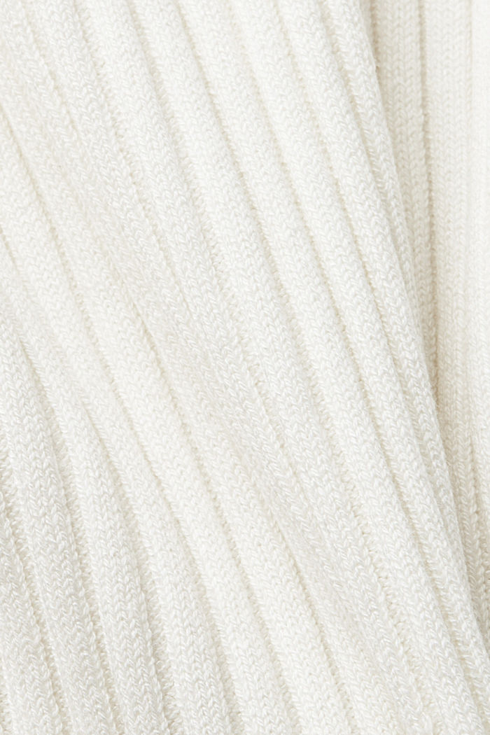 羅紋無袖套頭衫，亞麻混紡面料, 白色, detail-asia image number 5