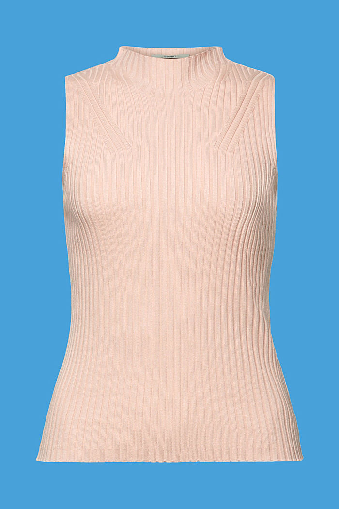 羅紋無袖套頭衫，亞麻混紡面料, 淺粉紅色, detail-asia image number 5