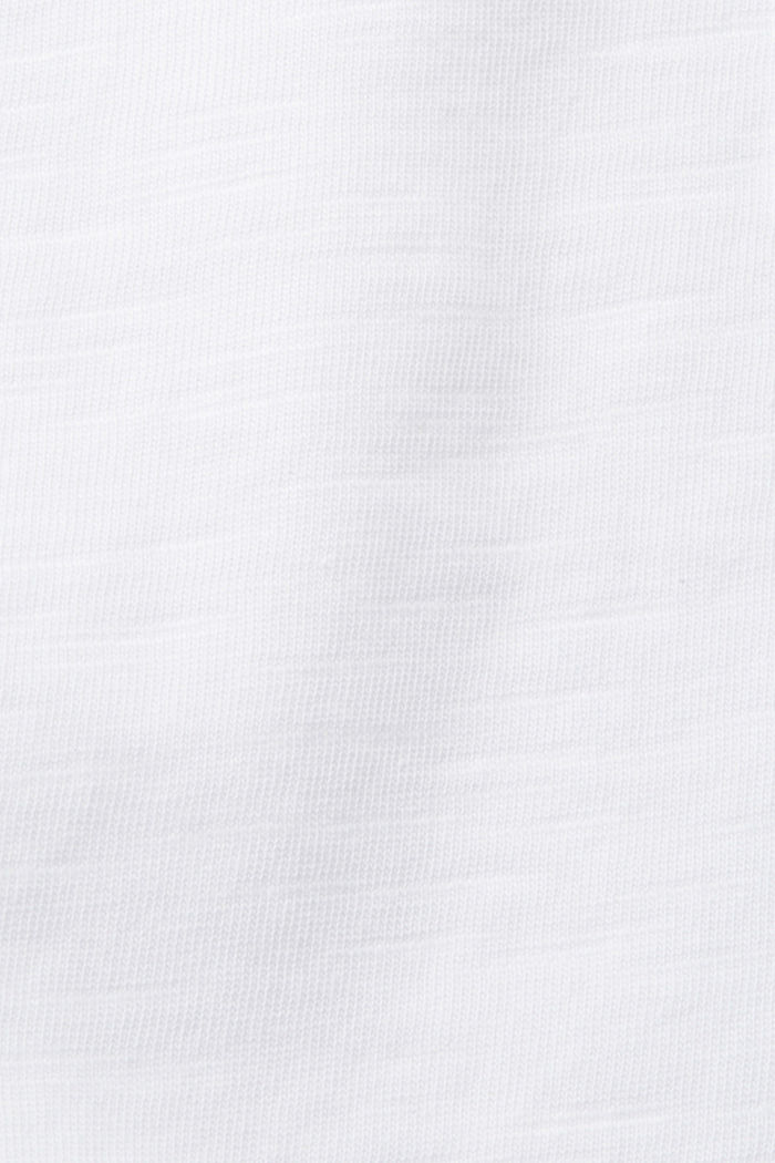 100%純棉蕾絲飾邊T恤, 白色, detail-asia image number 4