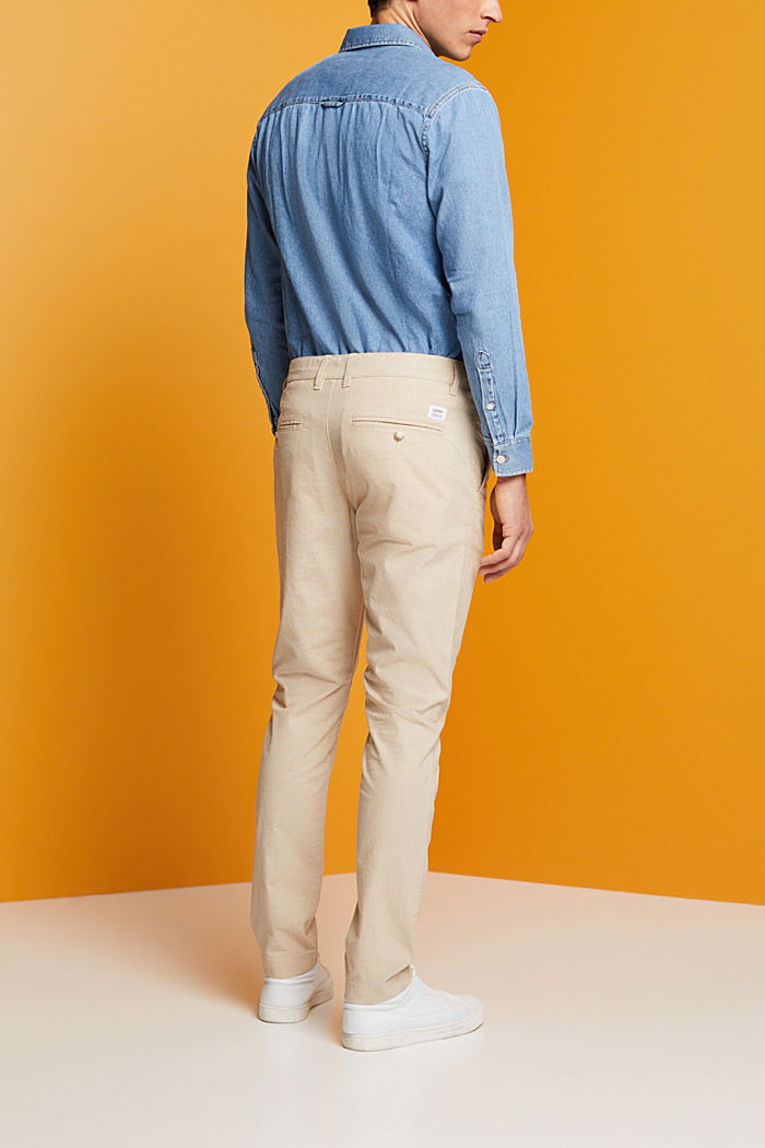 Two-tone chino trousers, LIGHT BEIGE, detail-asia image number 3