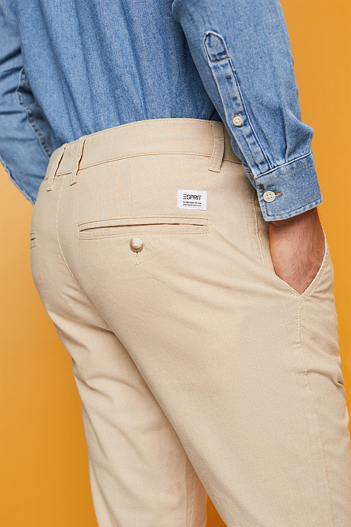 Two-tone chino trousers, LIGHT BEIGE, detail-asia image number 2
