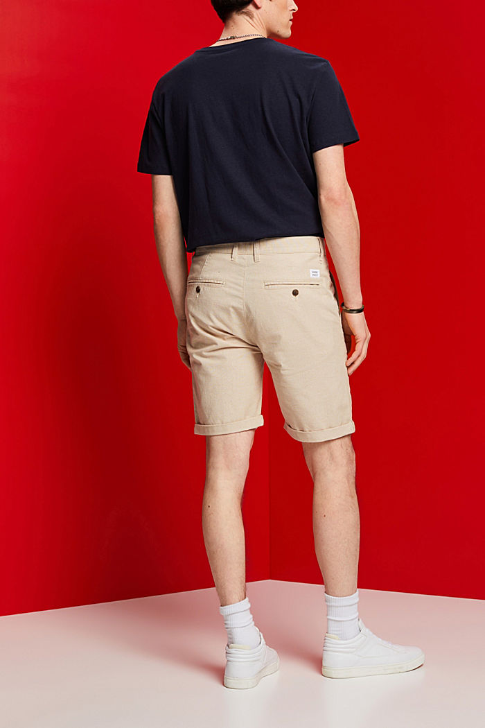 Two-tone chino shorts, LIGHT BEIGE, detail-asia image number 3