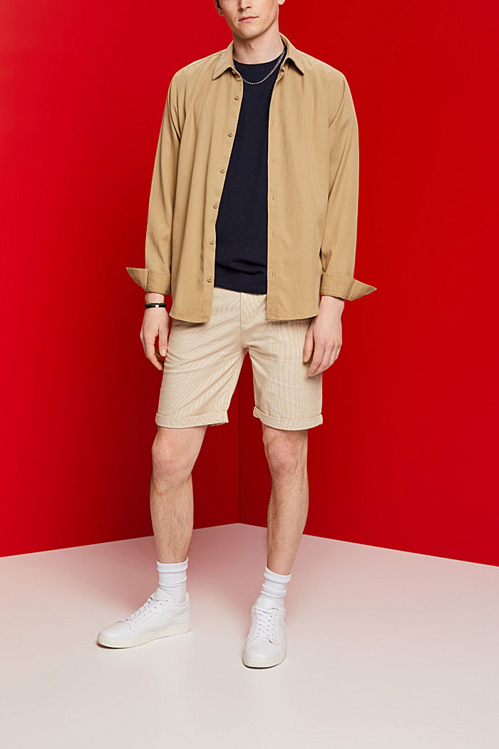 Two-tone chino shorts, LIGHT BEIGE, detail-asia image number 1