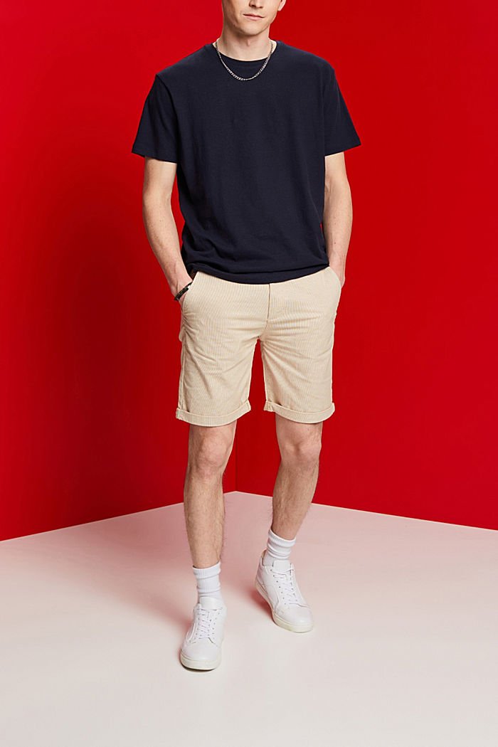 Two-tone chino shorts, LIGHT BEIGE, detail-asia image number 5