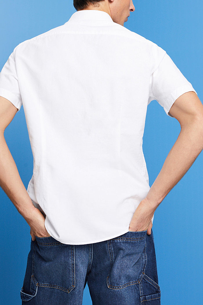 Cotton Button Down Shirt, WHITE, detail-asia image number 3