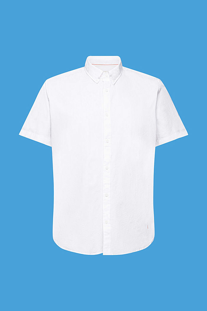 Cotton Button Down Shirt, WHITE, detail-asia image number 4