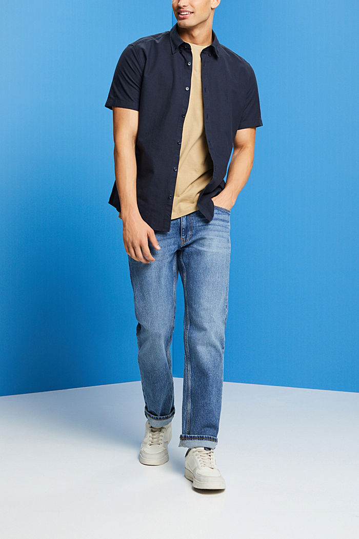 100%純棉短袖恤衫, 海軍藍, detail-asia image number 1