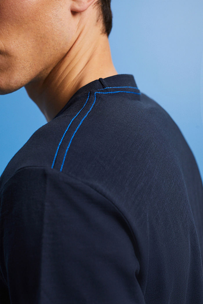 100%純棉平織布T恤衫, 海軍藍, detail-asia image number 2