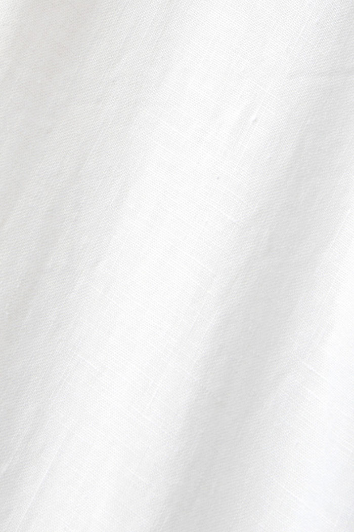 亞麻短袖女裝襯衫, 白色, detail-asia image number 5