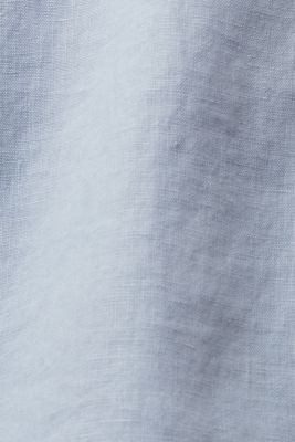 亞麻短袖女裝襯衫, 淺藍色, detail-asia image number 5