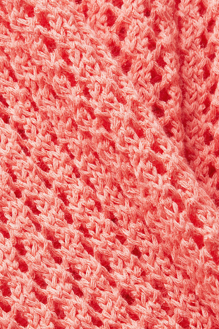 Open-Knit Cardigan, CORAL, detail-asia image number 4